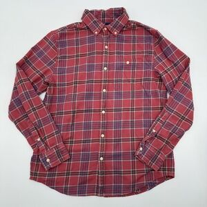 Vineyard Vines Men’s Slim Long Shore Shirt Medium Button Down Flannel Red Plaid